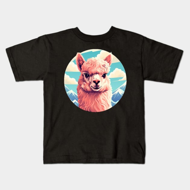 alpaca Kids T-Shirt by piratesnow